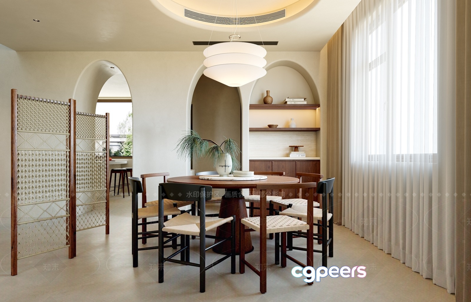 Modern Dining Room 3D Model - 2007 - VRAY Render Modern Dining Room 3D Model - 2007 - VRAY Render