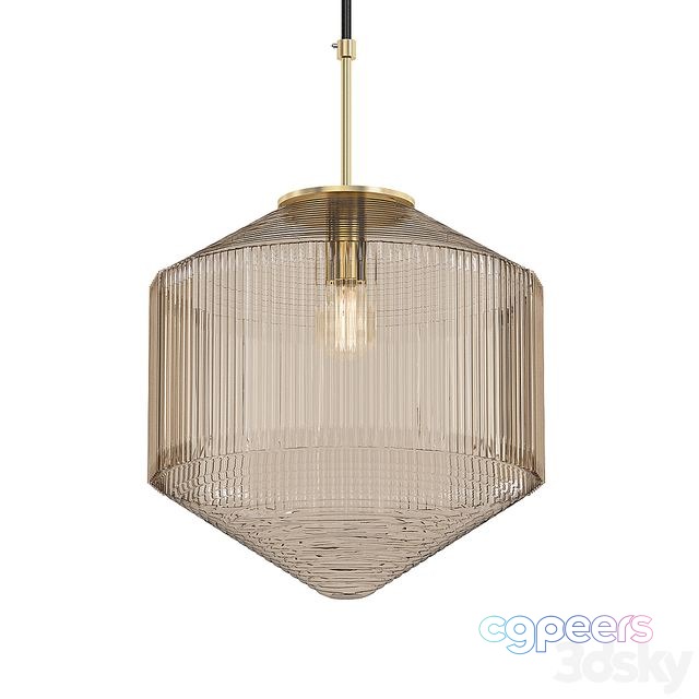 3ds Max Free - Clear glass pendant gold 3ds Max Free - Clear glass pendant gold