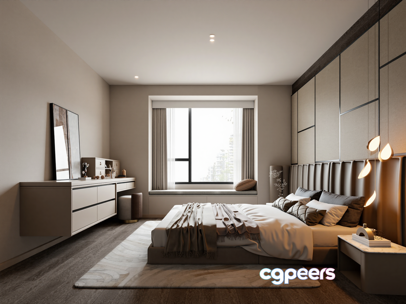 Cozy Modern Bedroom 3D Model - 15249 - VRAY Render Cozy Modern Bedroom 3D Model - 15249 - VRAY Render