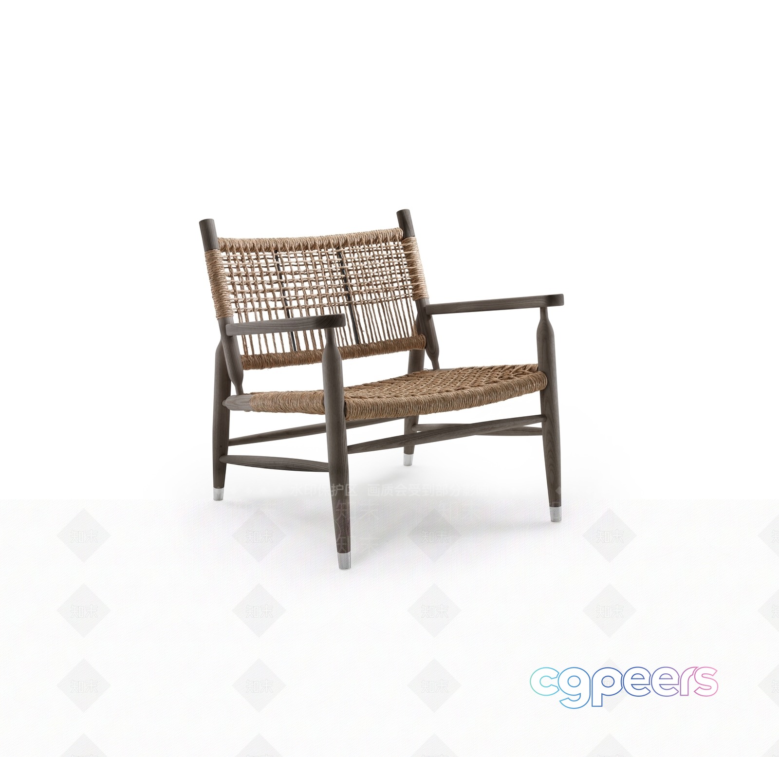 Wooden Woven Chair 3D Model - 7626 - VRAY Render