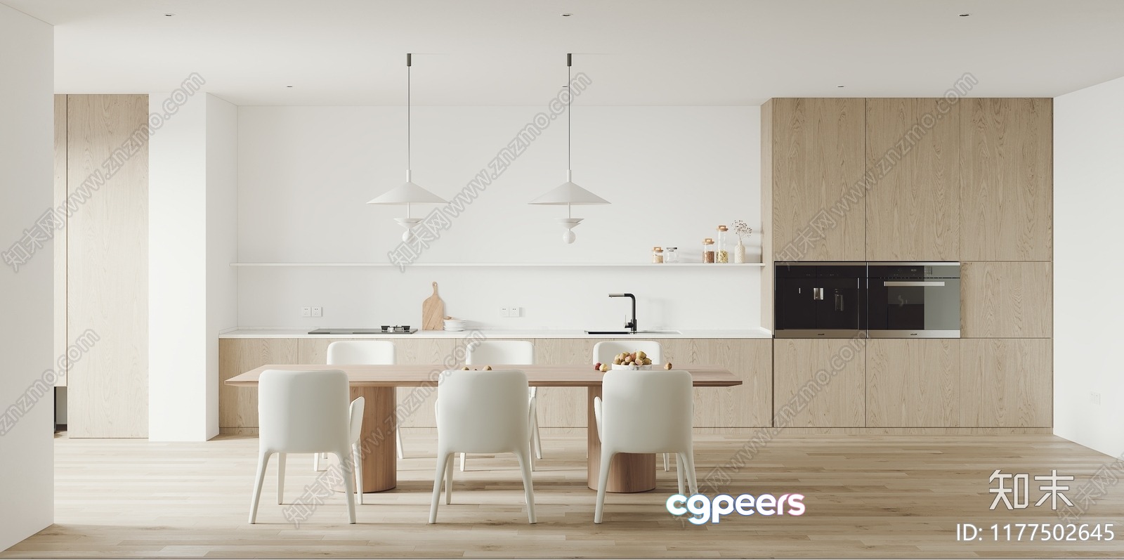 Modern Kitchen 3D Model - 7766 - VRAY Render