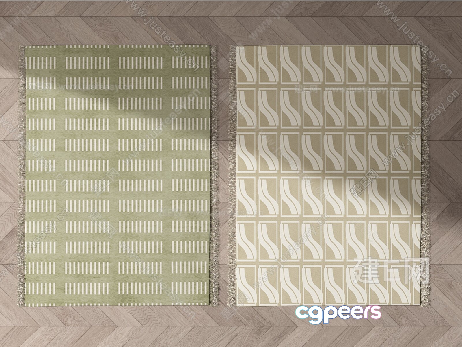 Two Rugs 3D Model - 2236 - VRAY Render