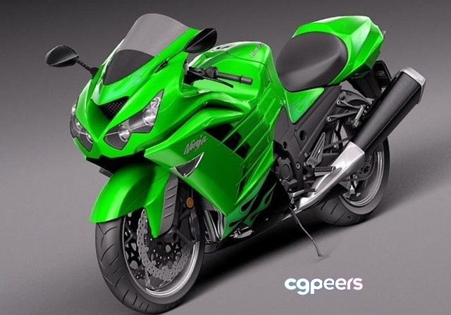 3D Game Assets - Kawasaki ZX14R 2012 3D Game Assets - Kawasaki ZX14R 2012