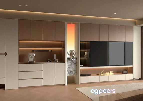 Modern Living Room 3D Model - 6302 - VRAY Render Modern Living Room 3D Model - 6302 - VRAY Render