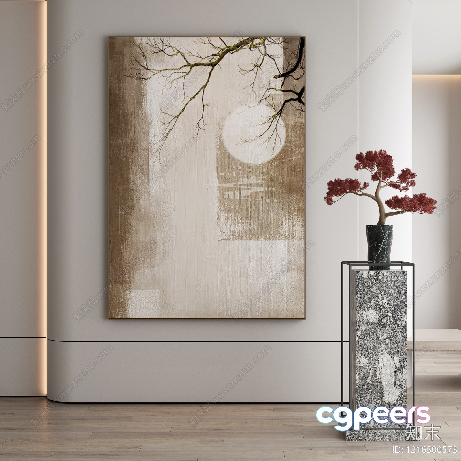 Modern Living Room 3D Model - 13786 - VRAY Render