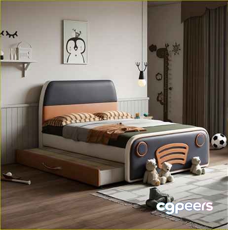 Cozy Children'S Bedroom 3D Model - 8545 - VRAY Render