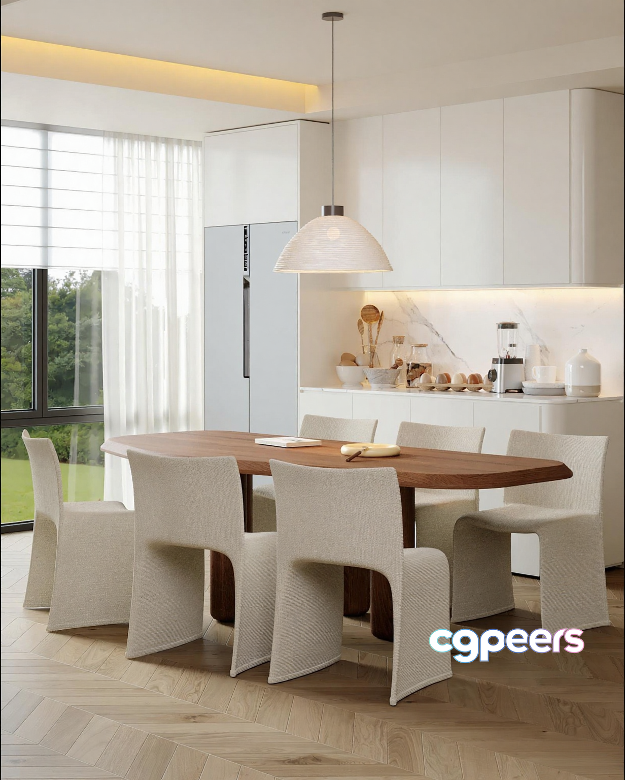 Modern Dining Room 3D Model - 17046 - VRAY Render Modern Dining Room 3D Model - 17046 - VRAY Render