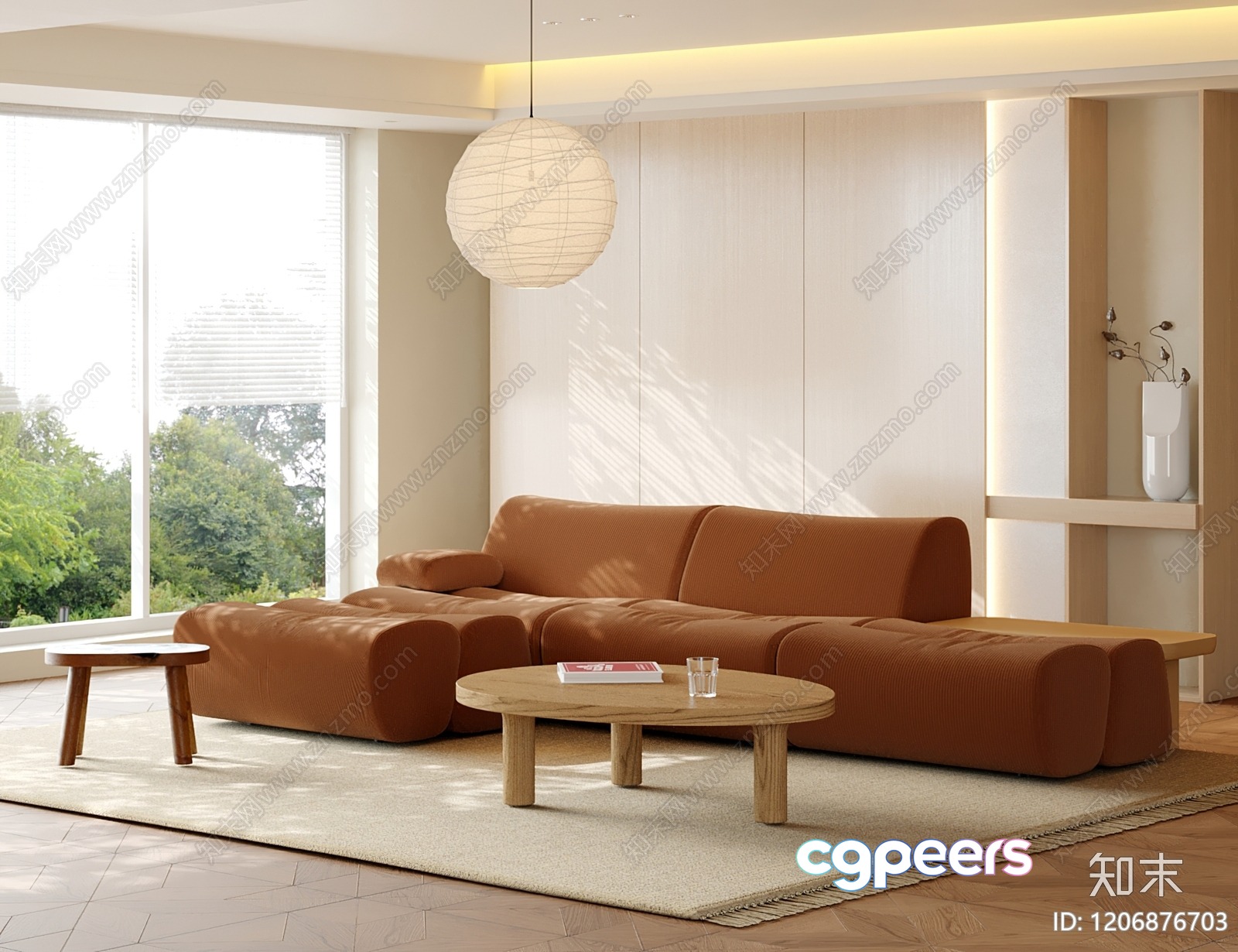 Modern Living Room 3D Model - 20442 - VRAY Render