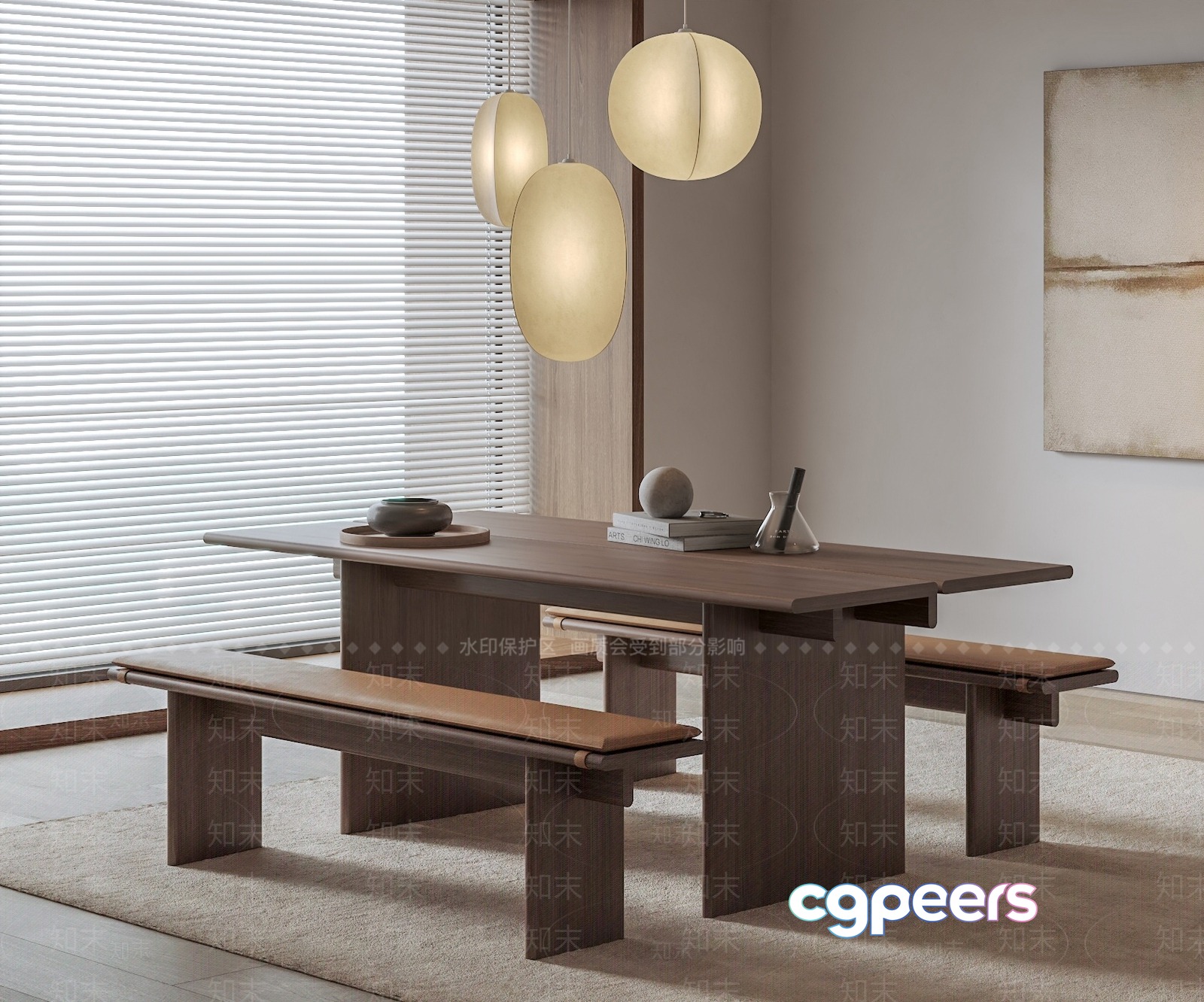 Modern Dining Room 3D Model - 8381 - VRAY Render