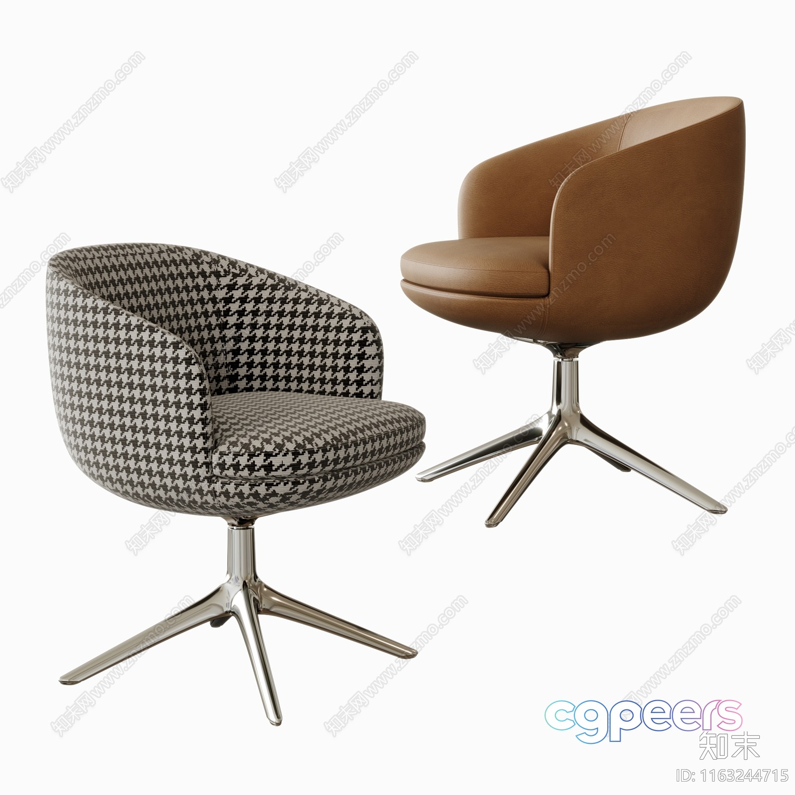 Two Office Chairs 3D Model - 10361 - VRAY Render
