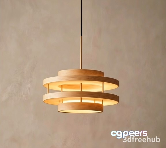 Wooden Light Fixture 3D Model - 23300 - VRAY Render