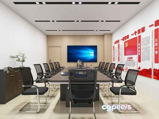 Modern Conference Room 3D Model - 9380 - VRAY Render