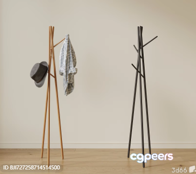 Wooden Coat Rack 3D Model - 13263 - VRAY Render Wooden Coat Rack 3D Model - 13263 - VRAY Render