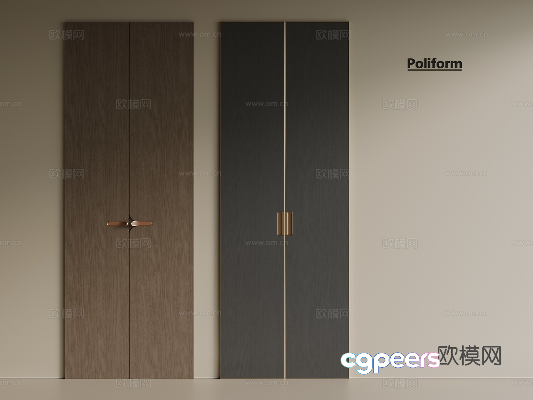 Poliform Door 3D Model - 15991 - VRAY Render