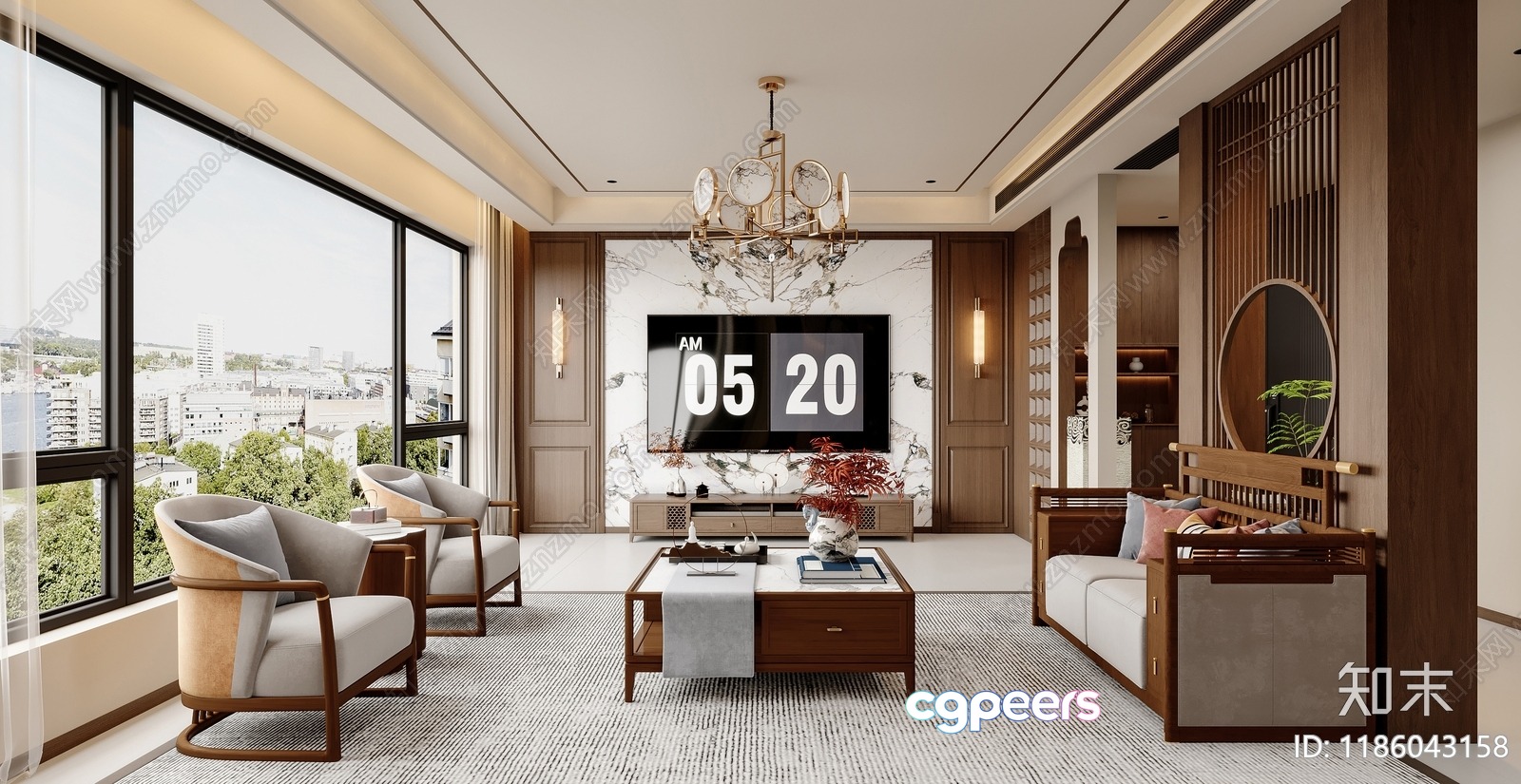 Modern Living Room 3D Model - 11555 - VRAY Render Modern Living Room 3D Model - 11555 - VRAY Render