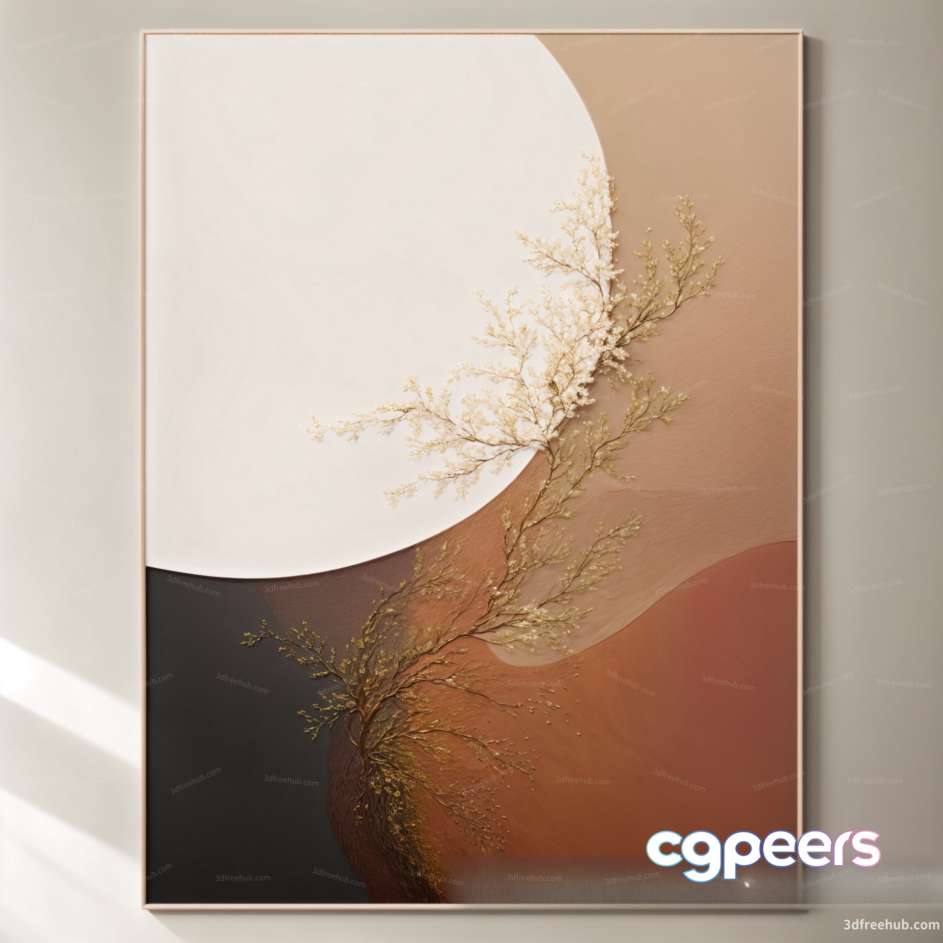 Modern Abstract Painting 3D Model - 20528 - VRAY Render