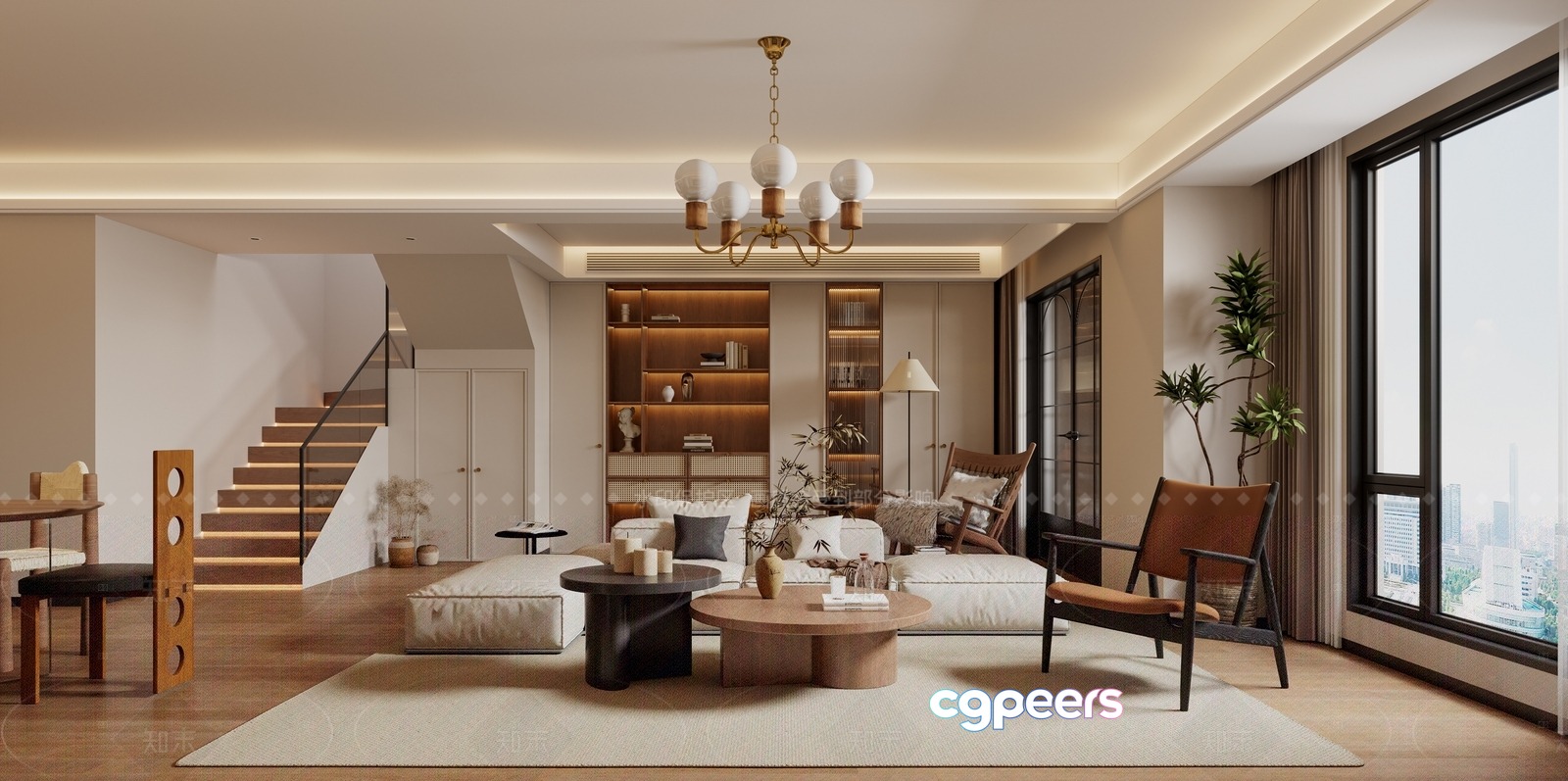 Modern Living Room 3D Model - 12283 - VRAY Render Modern Living Room 3D Model - 12283 - VRAY Render