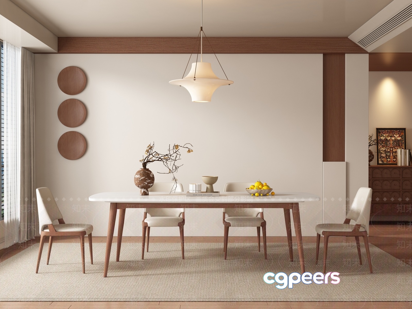 Modern Dining Table 3D Model - 15470 - VRAY Render Modern Dining Table 3D Model - 15470 - VRAY Render