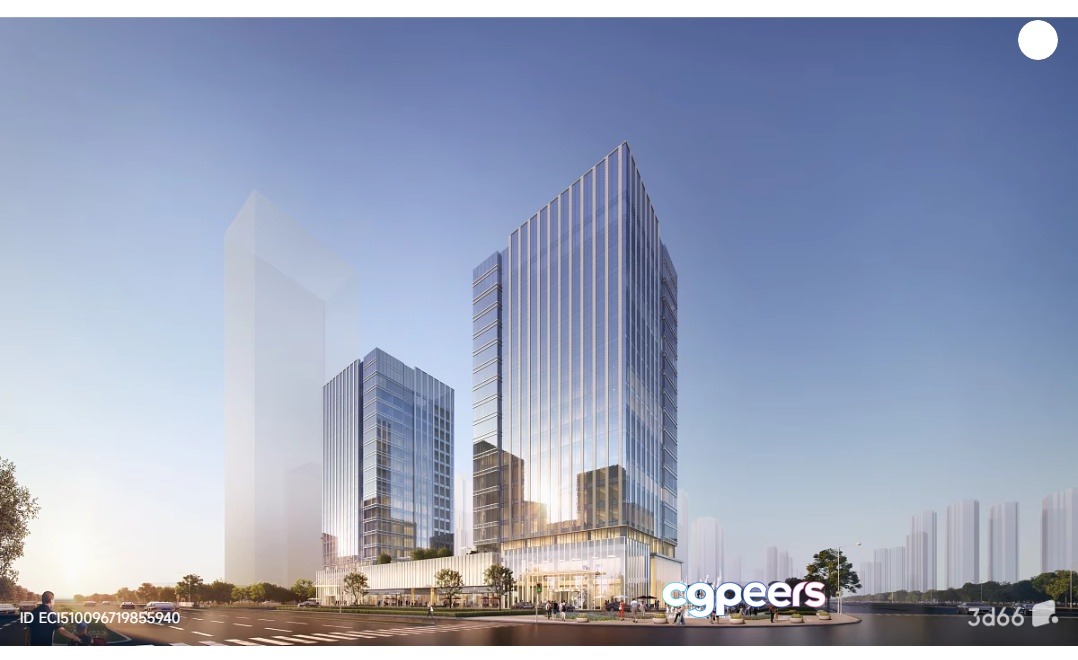 A Cityscape With Tall Buildings Showcasing Modern Architecture 3D Model - 3063 - VRAY Render