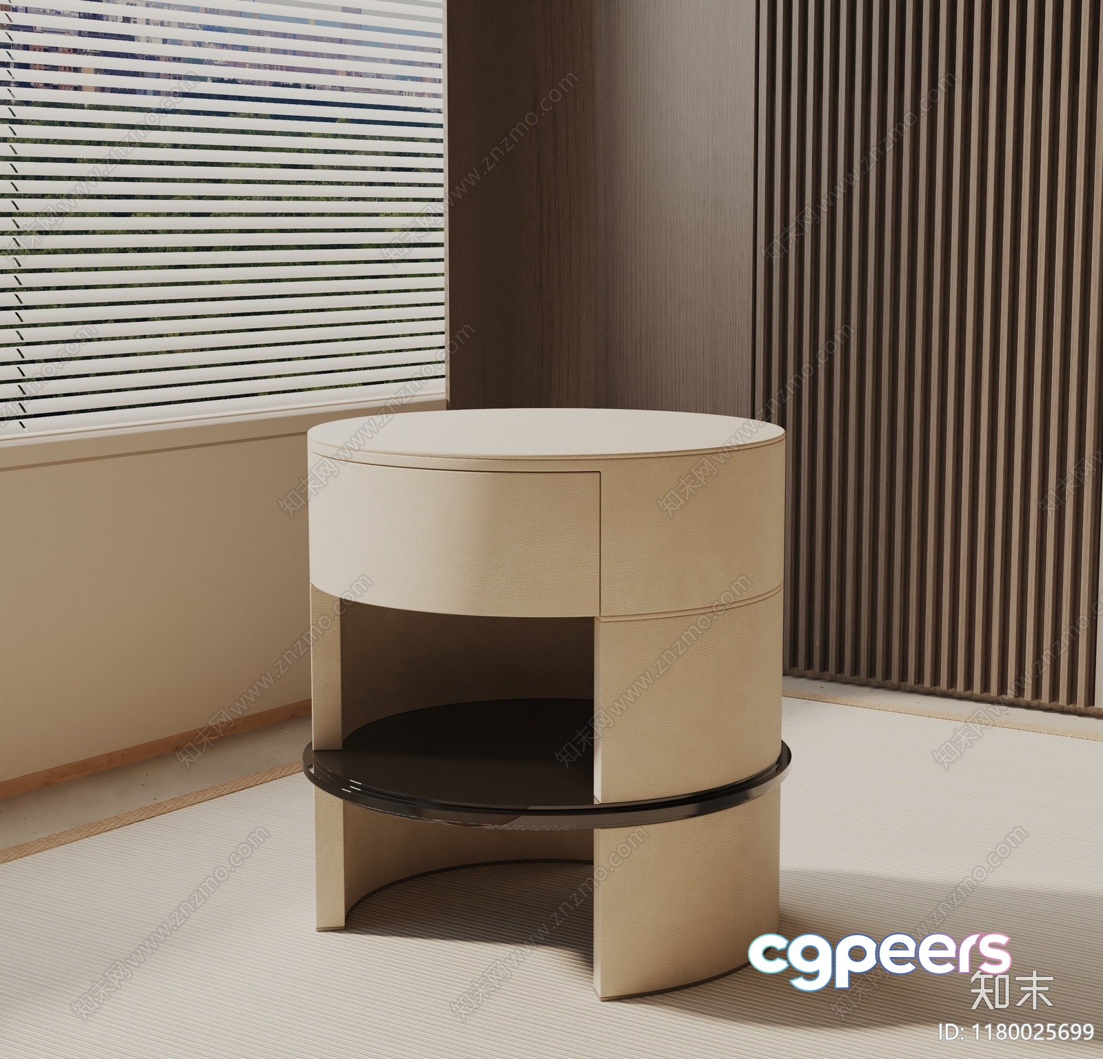Modern Beige Side Table 3D Model - 6427 - VRAY Render Modern Beige Side Table 3D Model - 6427 - VRAY Render