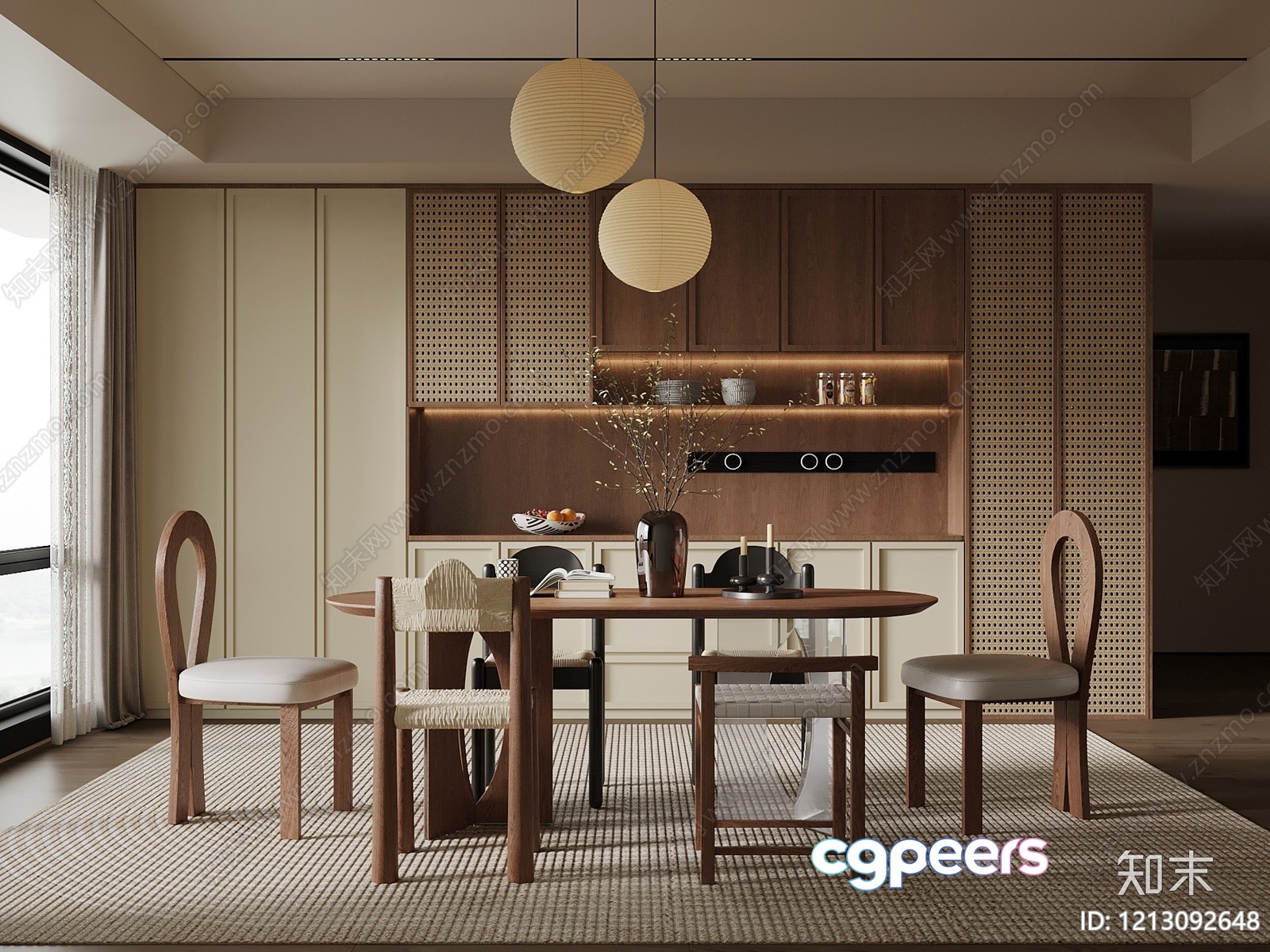 Modern Dining Room 3D Model - 20768 - VRAY Render