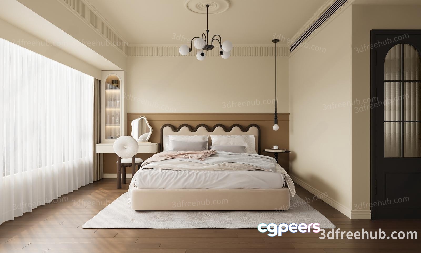 Modern Bedroom 3D Model - 21521 - VRAY Render