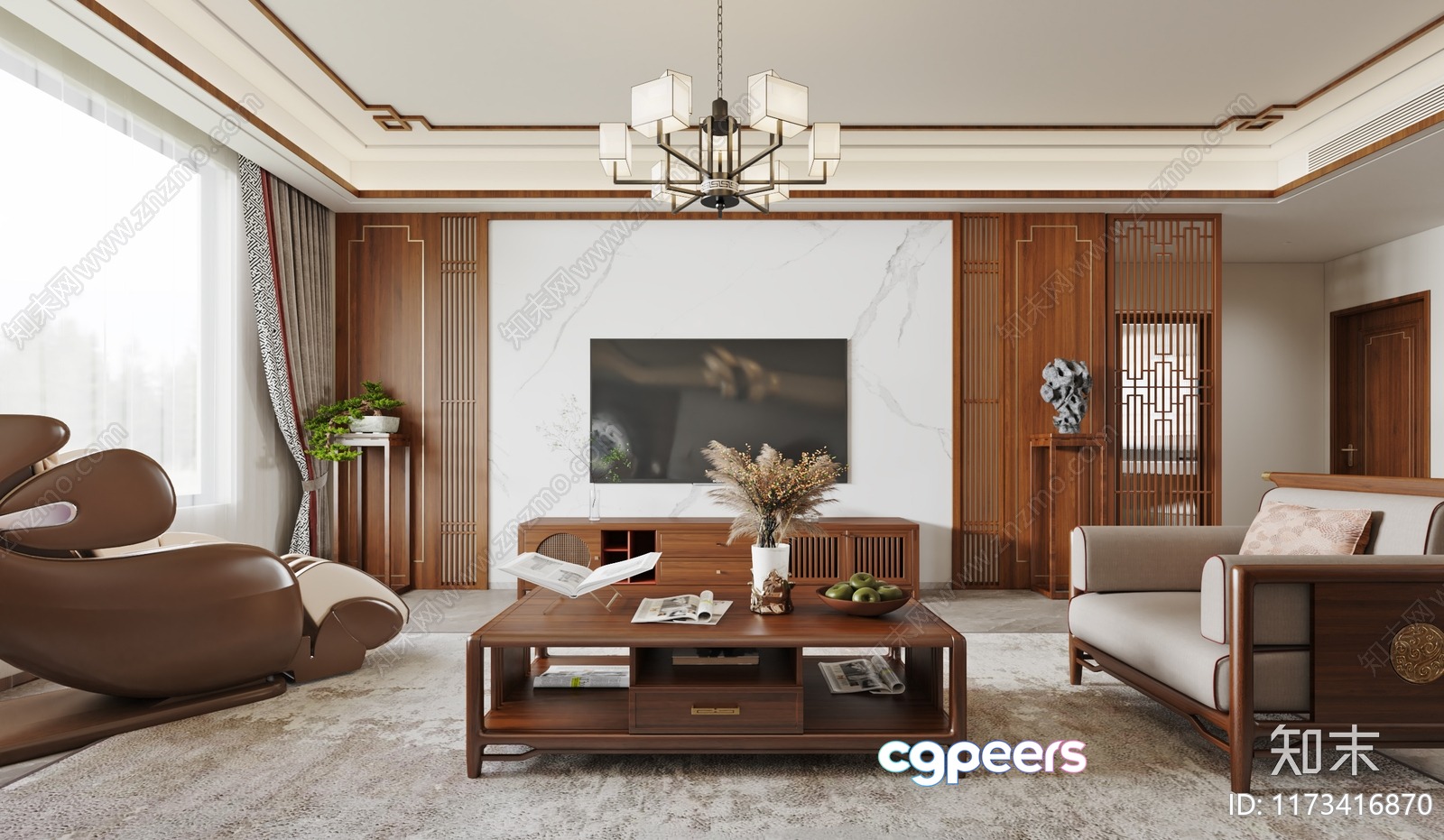Modern Living Room 3D Model - 13569 - VRAY Render Modern Living Room 3D Model - 13569 - VRAY Render