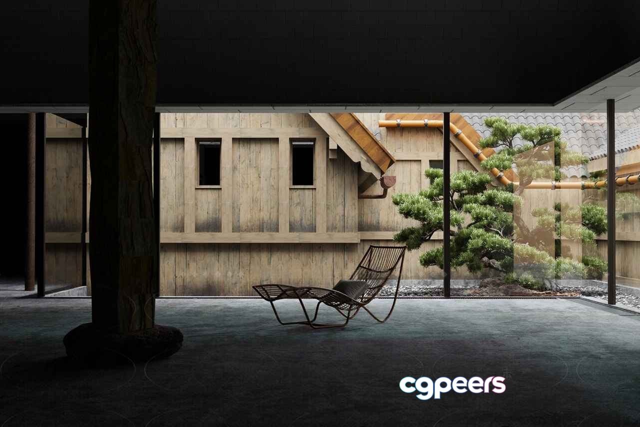 A Modern Outdoor Chair 3D Model - 5877 - CORONA Render A Modern Outdoor Chair 3D Model - 5877 - CORONA Render