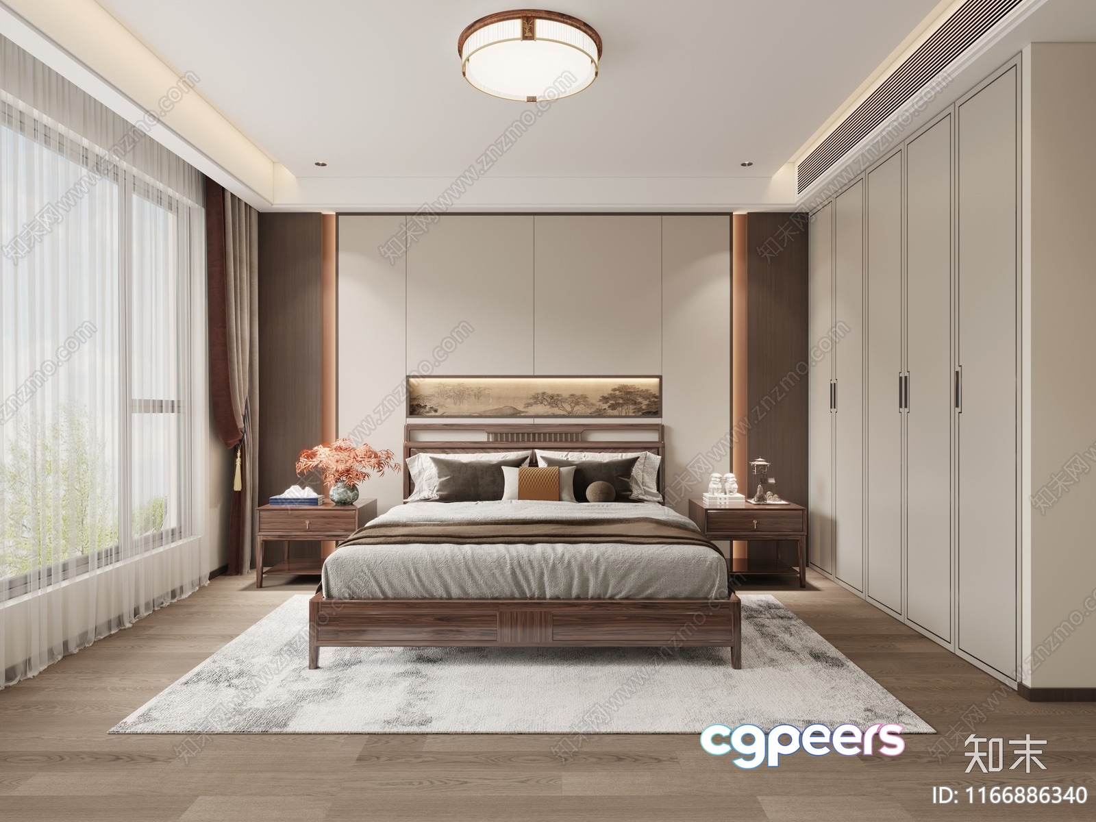 Cozy Bedroom 3D Model - 10084 - VRAY Render