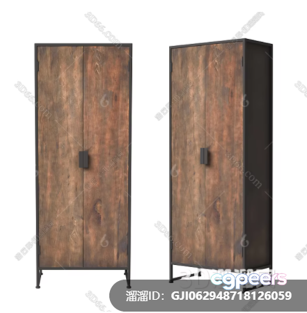 Rustic Wooden Cabinets 3D Model - 2831 - VRAY Render