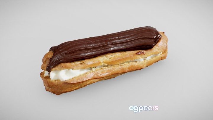 3D Game Assets - Classic Chocolate Éclair 3D Game Assets - Classic Chocolate Éclair