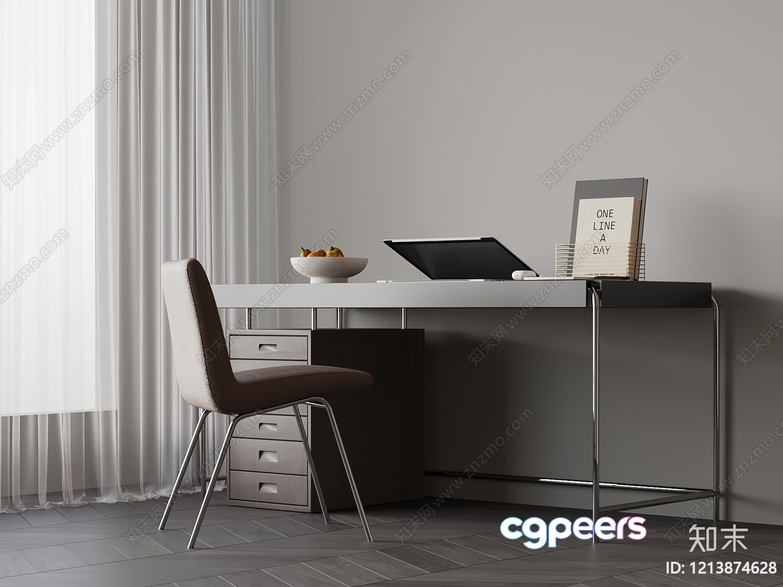 Modern Home Office 3D Model - 15663 - VRAY Render Modern Home Office 3D Model - 15663 - VRAY Render