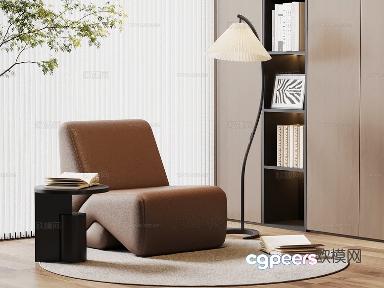 Modern Reading Nook 3D Model - 8307 - VRAY Render Modern Reading Nook 3D Model - 8307 - VRAY Render