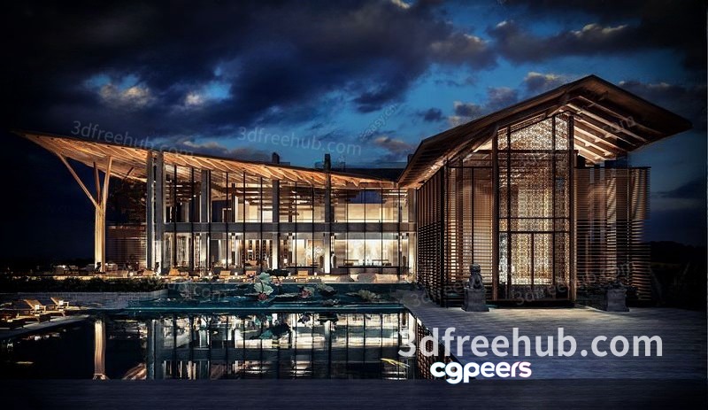 Modern Luxury House 3D Model - 22021 - VRAY Render Modern Luxury House 3D Model - 22021 - VRAY Render