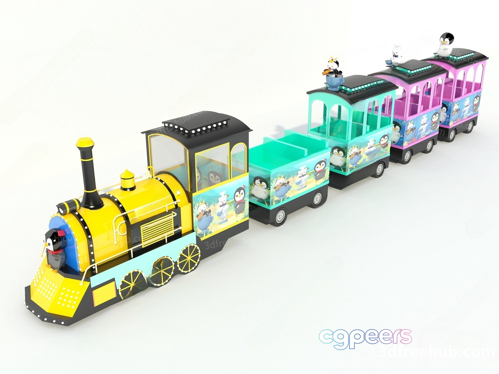 A Toy Train 3D Model - 22460 - VRAY Render A Toy Train 3D Model - 22460 - VRAY Render