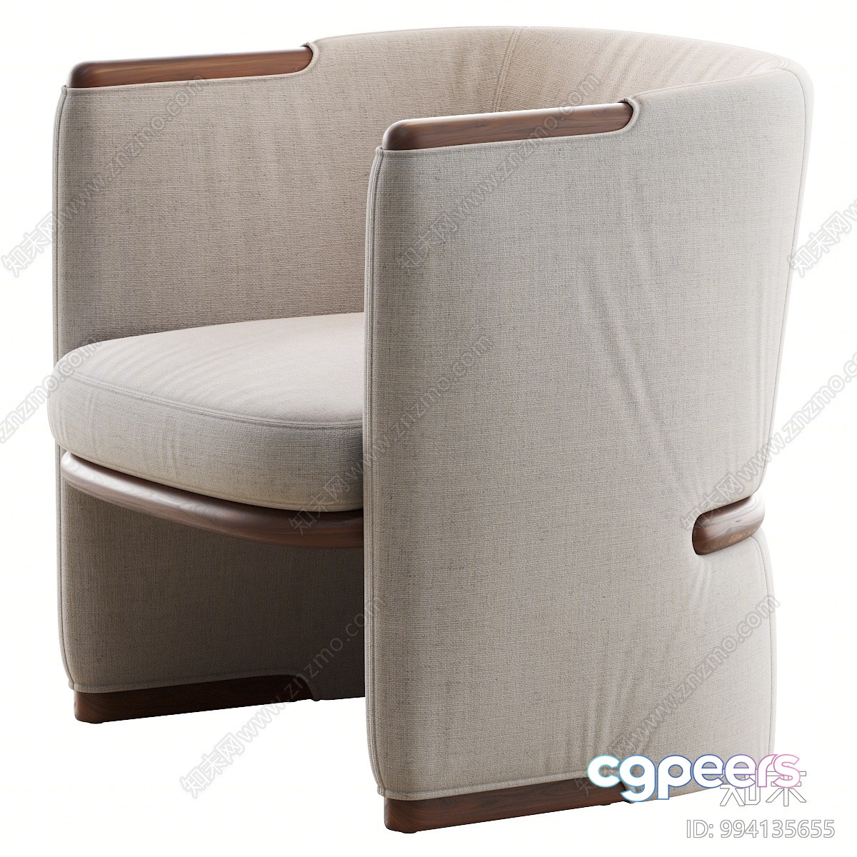 Modern Light Grey Chair 3D Model - 12299 - VRAY Render Modern Light Grey Chair 3D Model - 12299 - VRAY Render