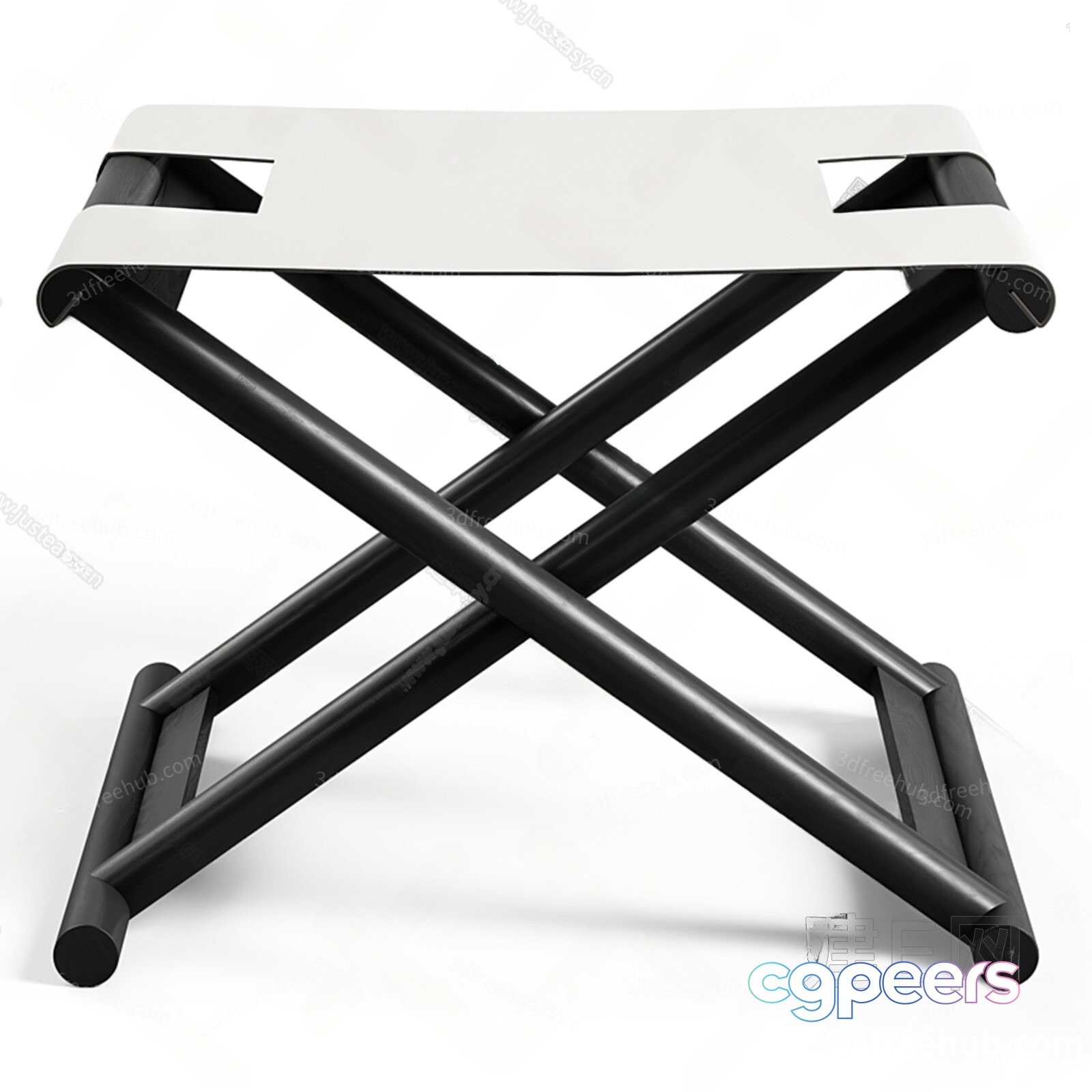 A Simple Folding Stool 3D Model - 20593 - VRAY Render A Simple Folding Stool 3D Model - 20593 - VRAY Render