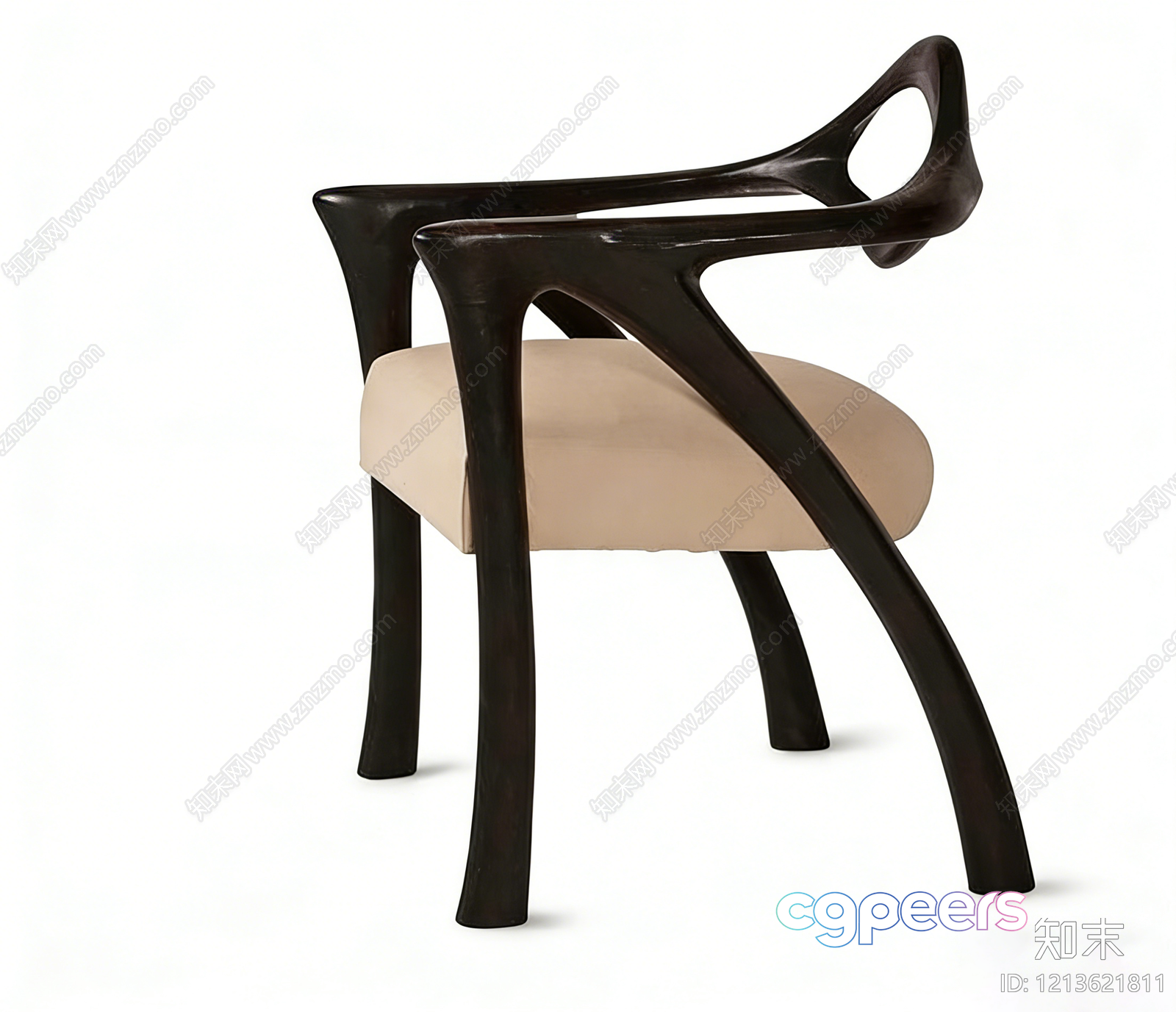 Modern Black Chair 3D Model - 12808 - VRAY Render