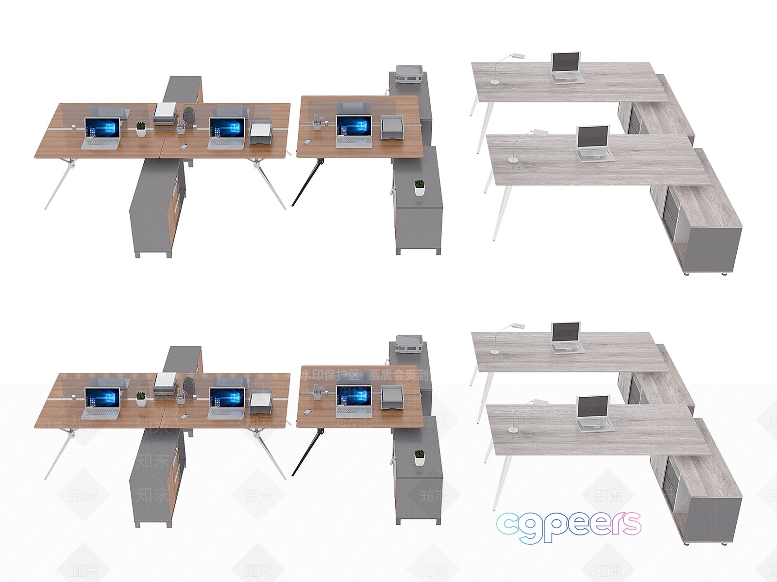 Modern Office Furniture 3D Model - 6136 - VRAY Render Modern Office Furniture 3D Model - 6136 - VRAY Render