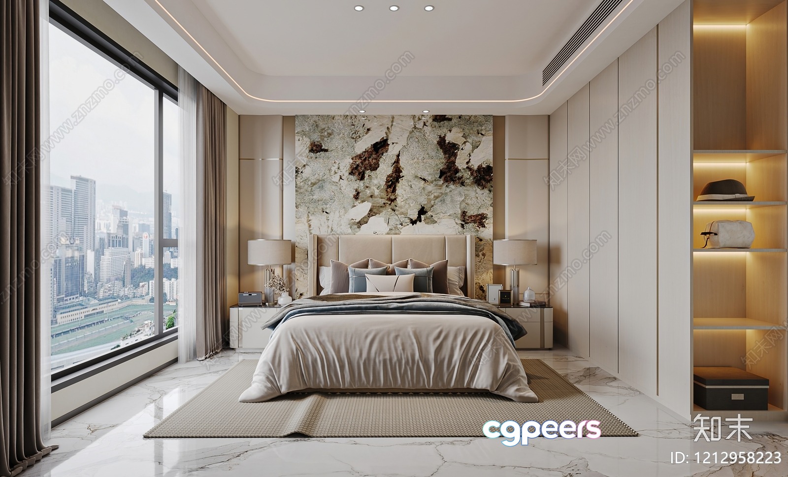 Modern Bedroom 3D Model - 3910 - VRAY Render