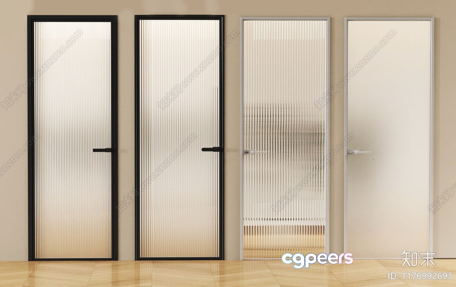 Modern Glass Doors 3D Model - 12474 - VRAY Render Modern Glass Doors 3D Model - 12474 - VRAY Render