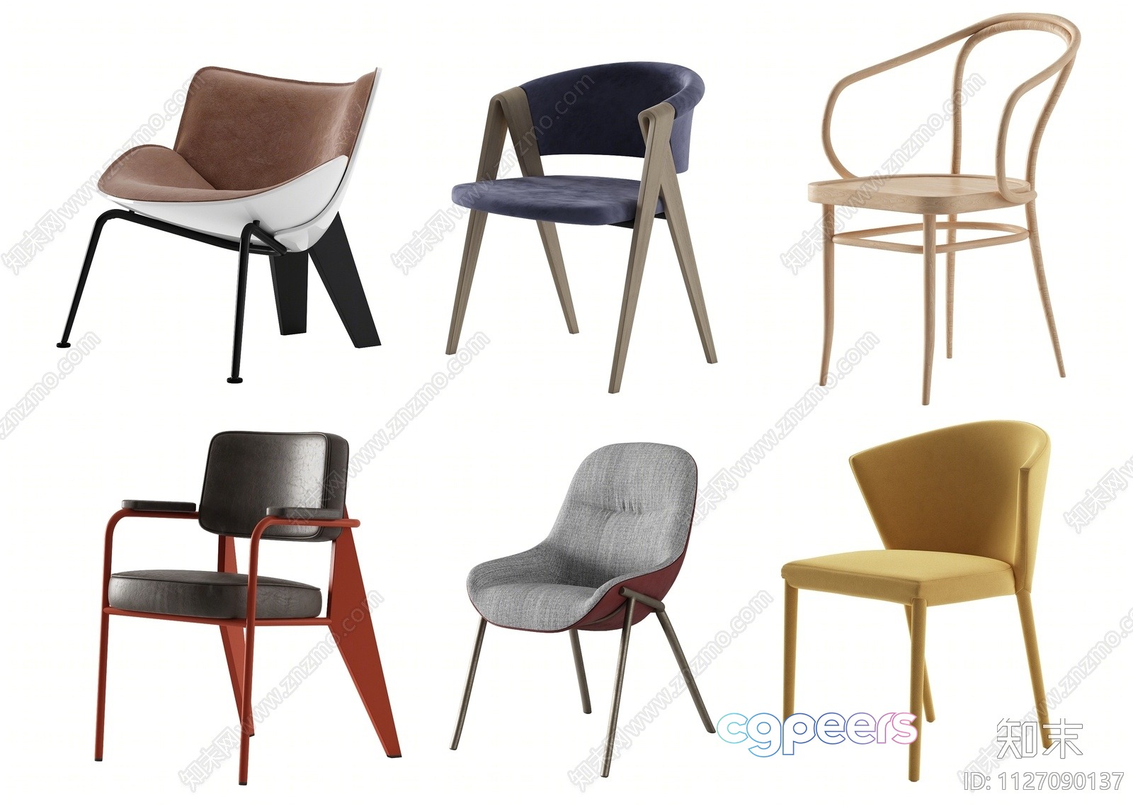 Modern Style Chairs 3D Model - 13658 - VRAY Render