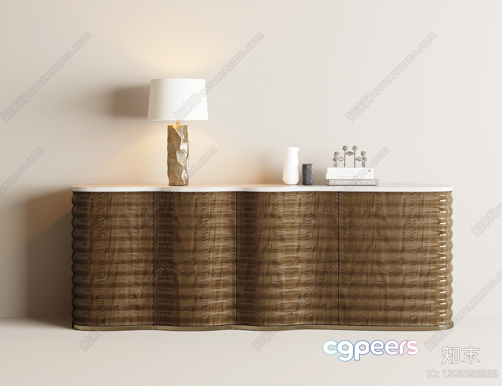 A Wooden Sideboard 3D Model - 224 - VRAY Render A Wooden Sideboard 3D Model - 224 - VRAY Render