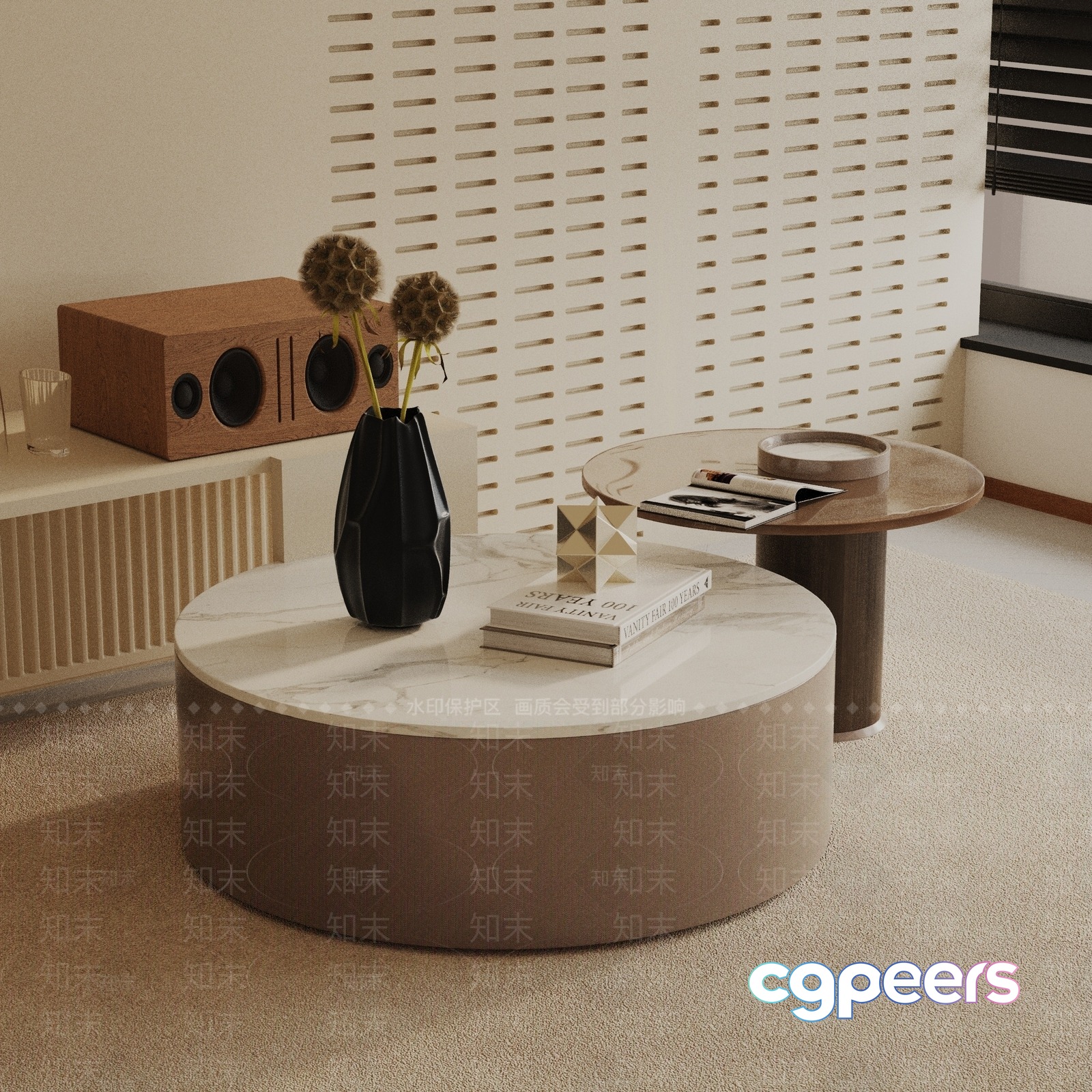 Modern Living Room 3D Model - 19815 - VRAY Render