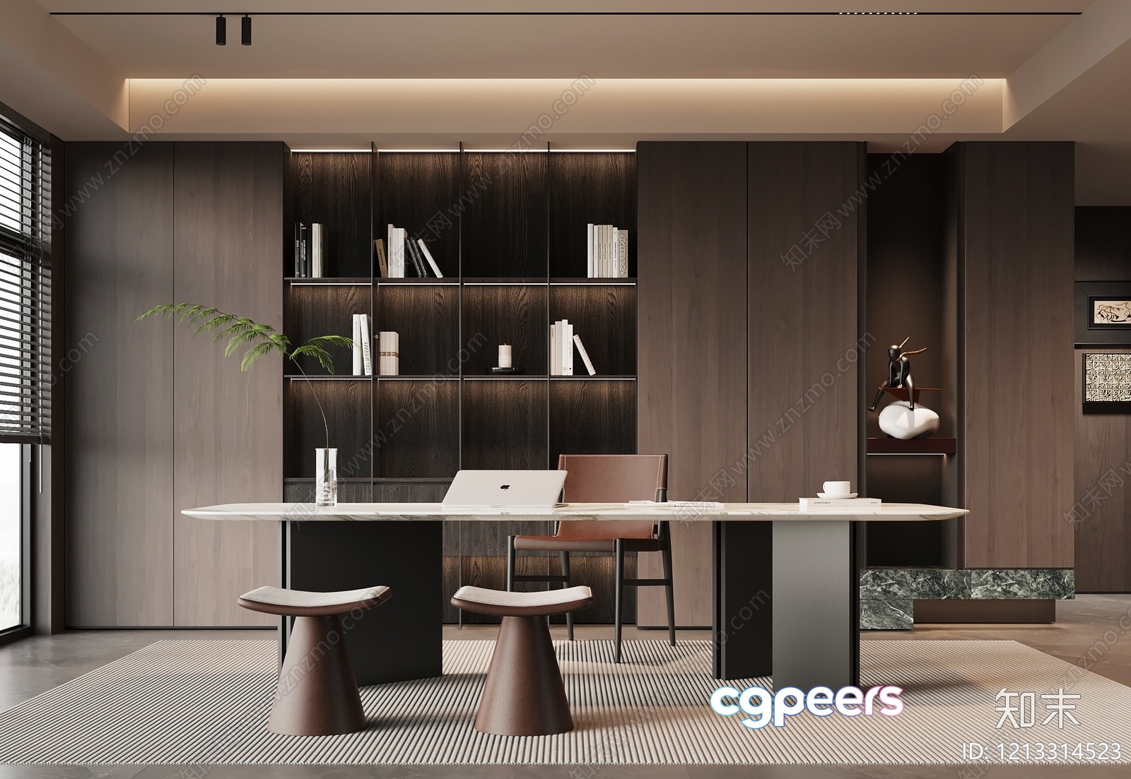 Modern Office Space 3D Model - 4461 - VRAY Render