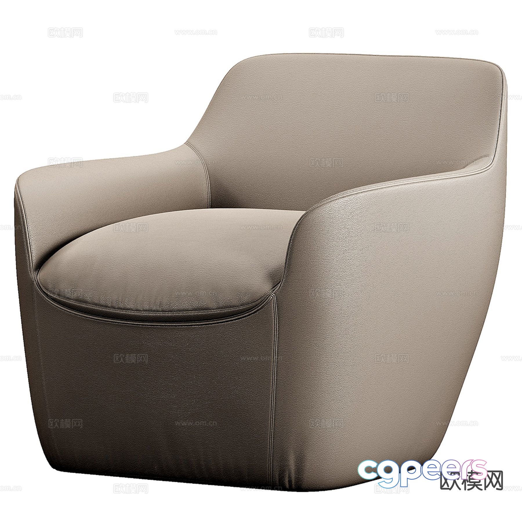 Modern Leather Chair 3D Model - 12123 - VRAY Render Modern Leather Chair 3D Model - 12123 - VRAY Render
