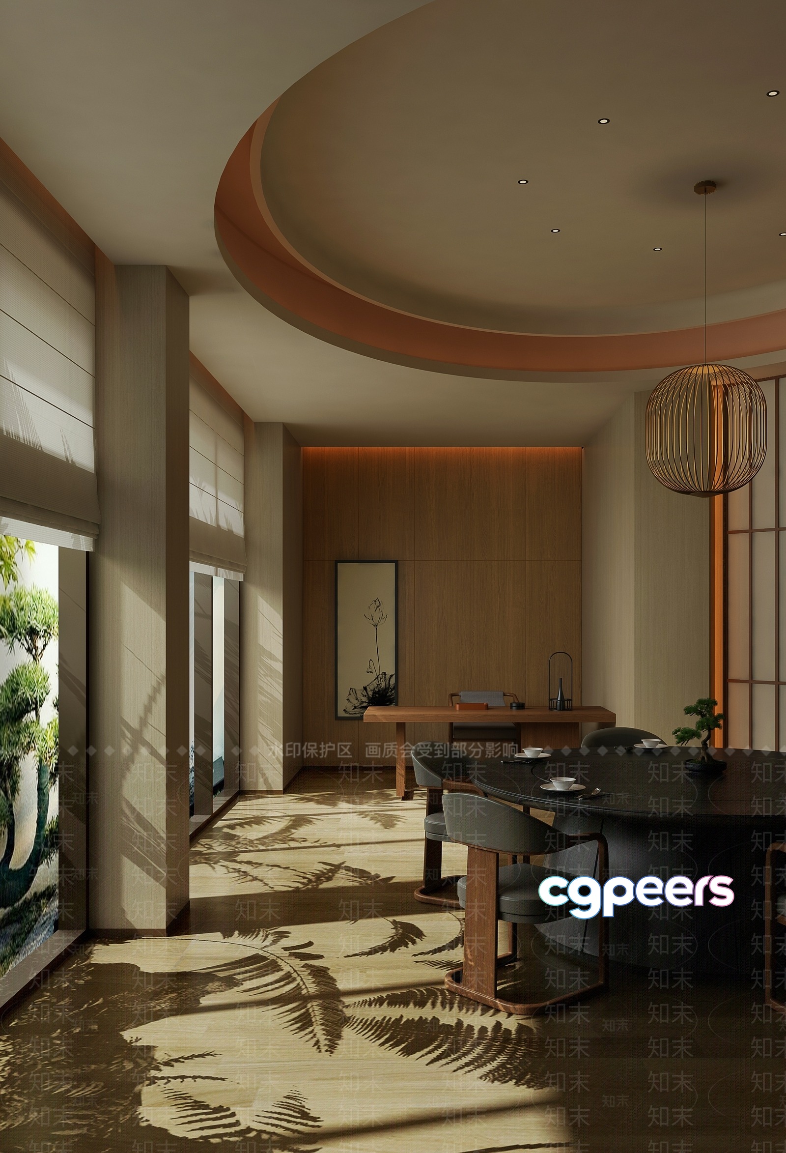 Modern Dining Room 3D Model - 8629 - VRAY Render