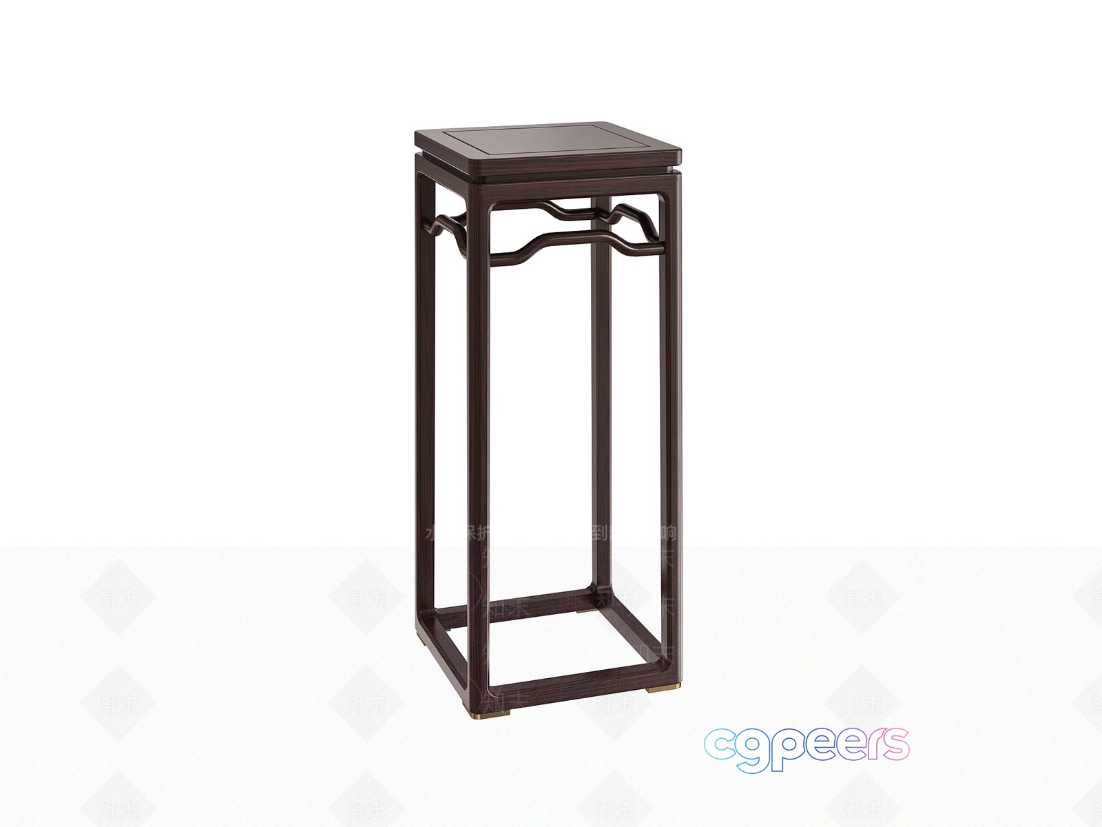 A Small Table With A Square Top And A Decorative Metal Design 3D Model - 6502 - VRAY Render A Small Table With A Square Top And A Decorative Metal Design 3D Model - 6502 - VRAY Render