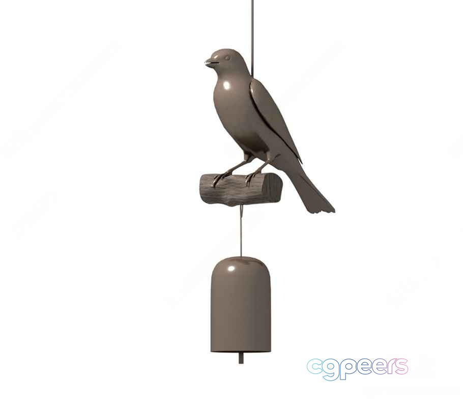 A Bird-Shaped Wind Chime 3D Model - 18782 - CORONA Render