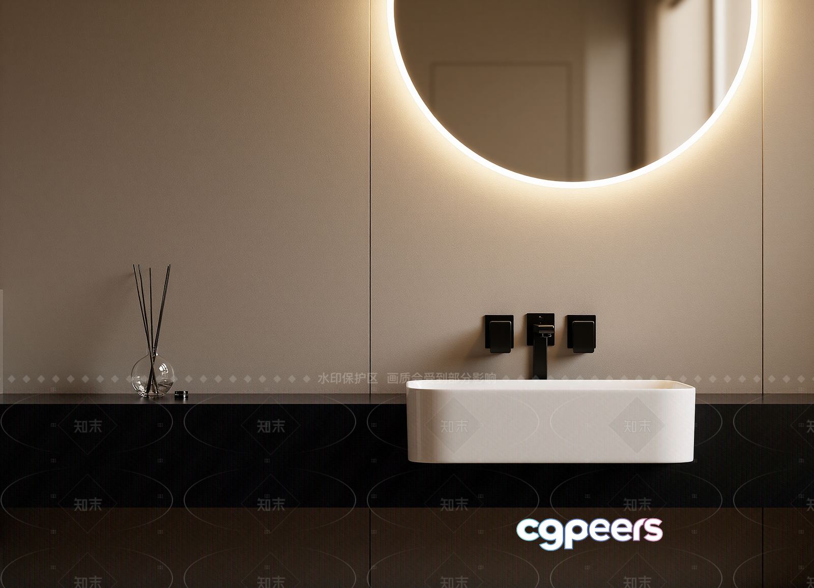 Modern Bathroom Sink 3D Model - 17281 - VRAY Render